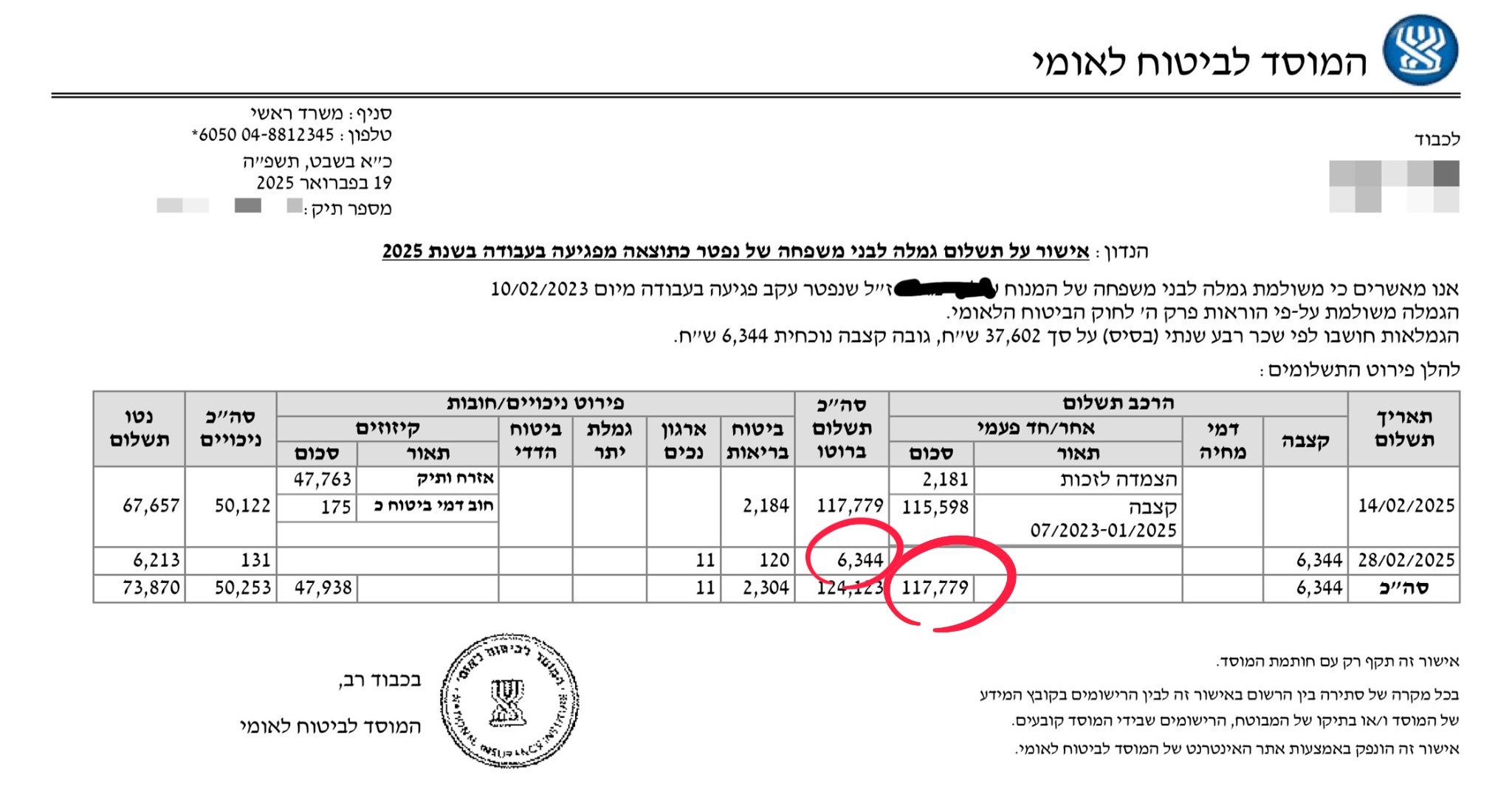 הישג ביטוח לאומי